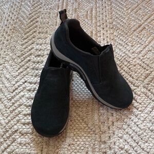 Black Merrell Slip-On Suede Casual Sneakers